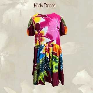 New Design Rayon Hand Painted Kids Dress